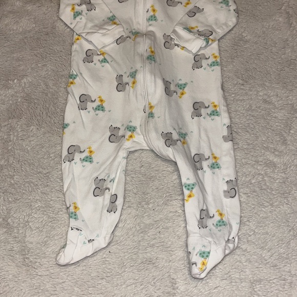 (2 for $10) gerber zip up animal footie/ sleeper gender neutral - Picture 2 of 7